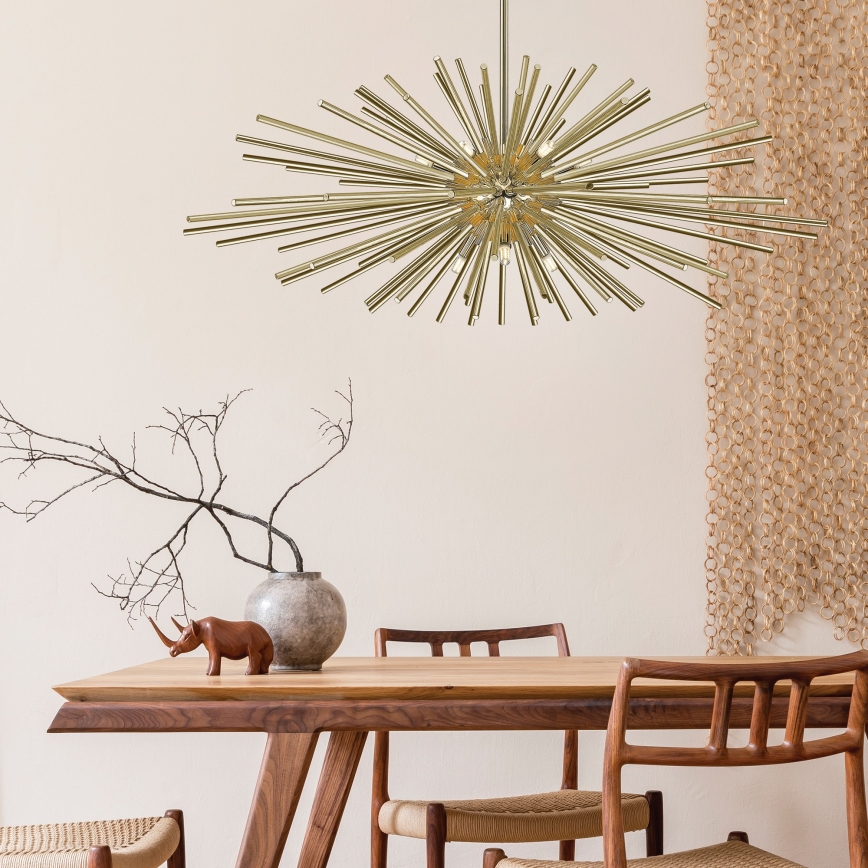 Zuma Line - Chandelier on a pole 9xG9/42W/230V gold