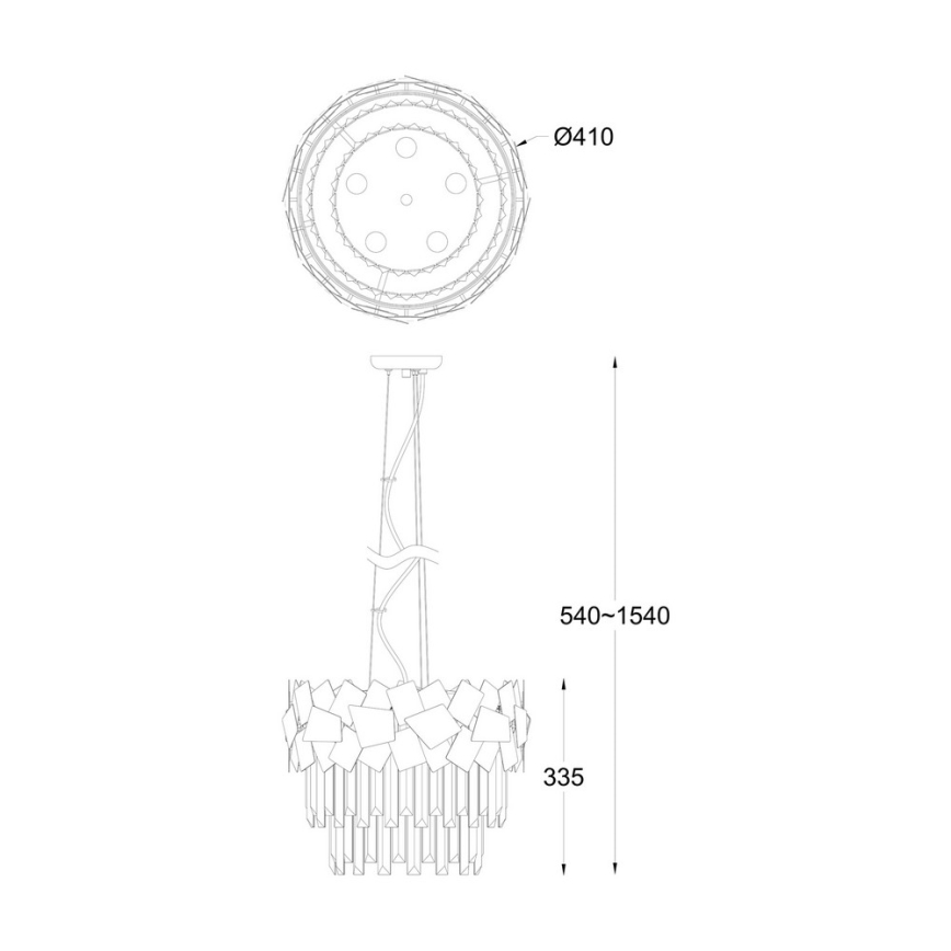 Zuma Line - Crystal chandelier on a string 5xE14/40W/230V