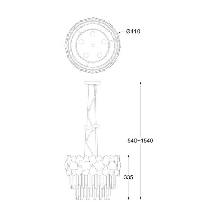 Zuma Line - Crystal chandelier on a string 5xE14/40W/230V