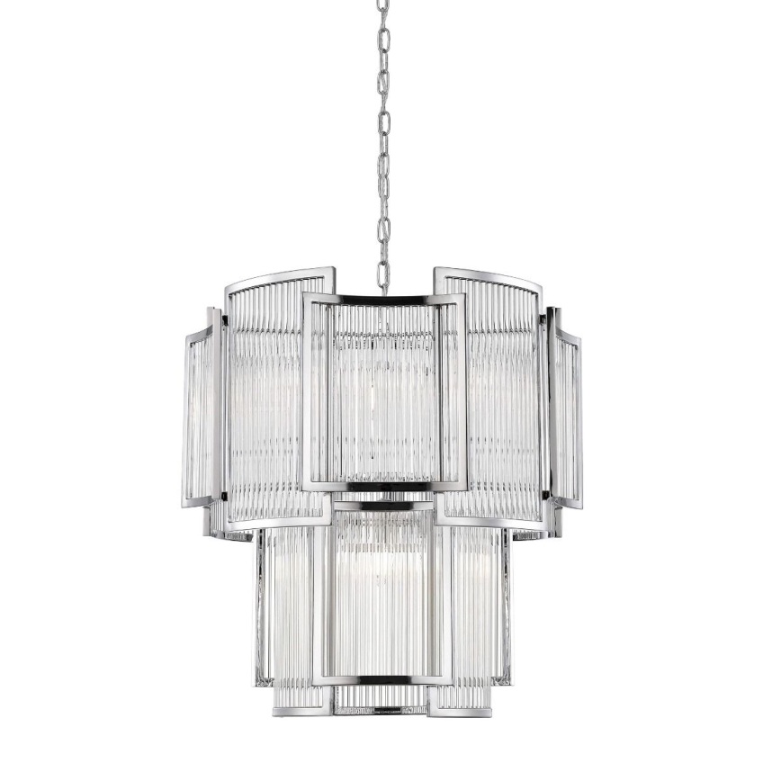 Zuma Line - Chandelier on a chain 8xE14/60W/230V shiny chrome
