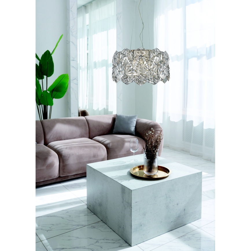 Zuma Line - Chandelier on a string 5xG9/33W/230V shiny chrome