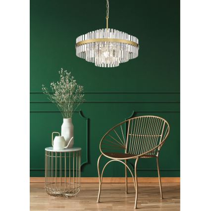 Zuma Line - Chandelier on a chain 12xG9/28W/230V d. 60 cm gold