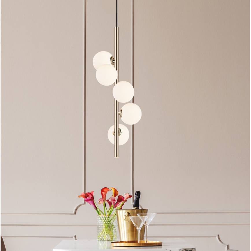 Zuma Line - Chandelier on a string 5xG9/4W/230V gold