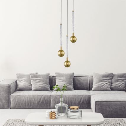 Zuma Line - Chandelier on a string 3xG9/6W/230V brass