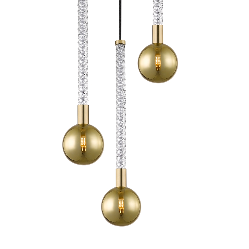Zuma Line - Chandelier on a string 3xG9/6W/230V brass