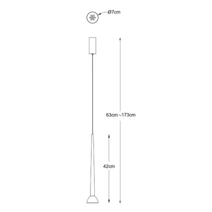 Zuma Line - LED Pendant on Cable LED/5W/230V Black