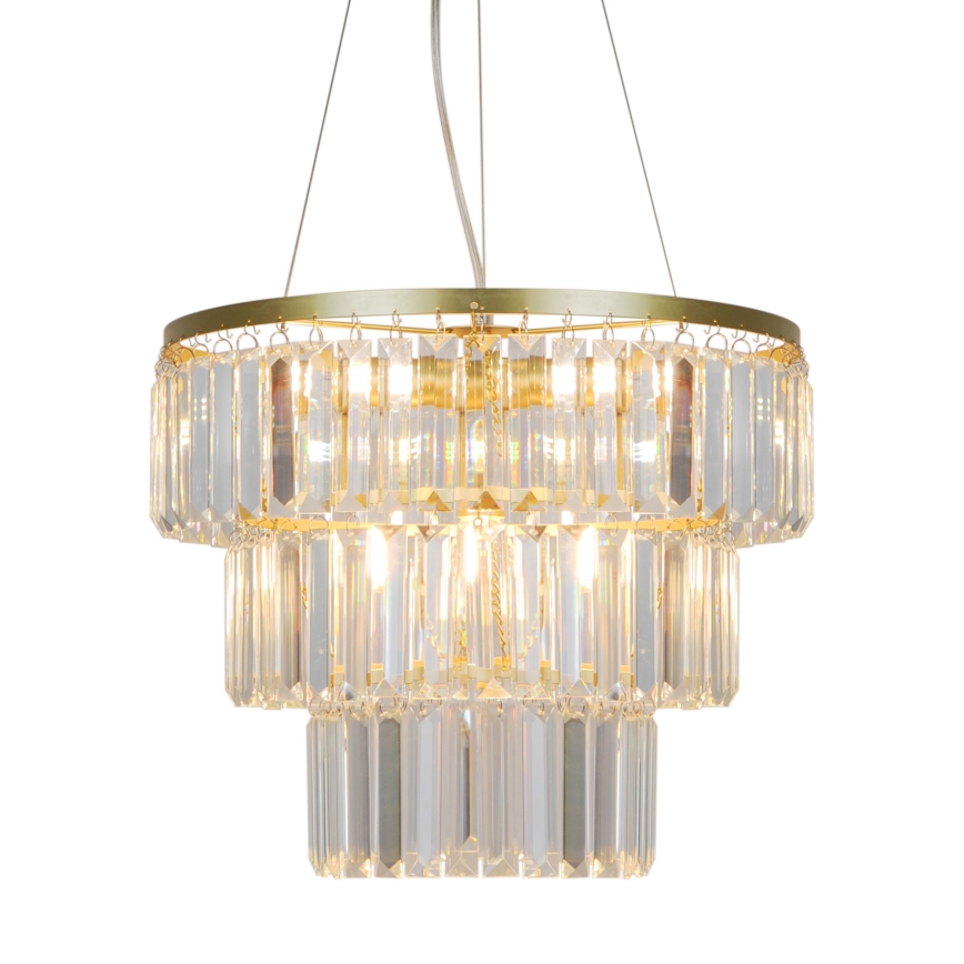 Zuma Line - Crystal chandelier on a string 4xE14/40W/230V gold