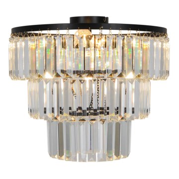 Zuma Line P17127-4-BK - Surface-mounted chandelier TIFANNY 4xE14/40W/230V black
