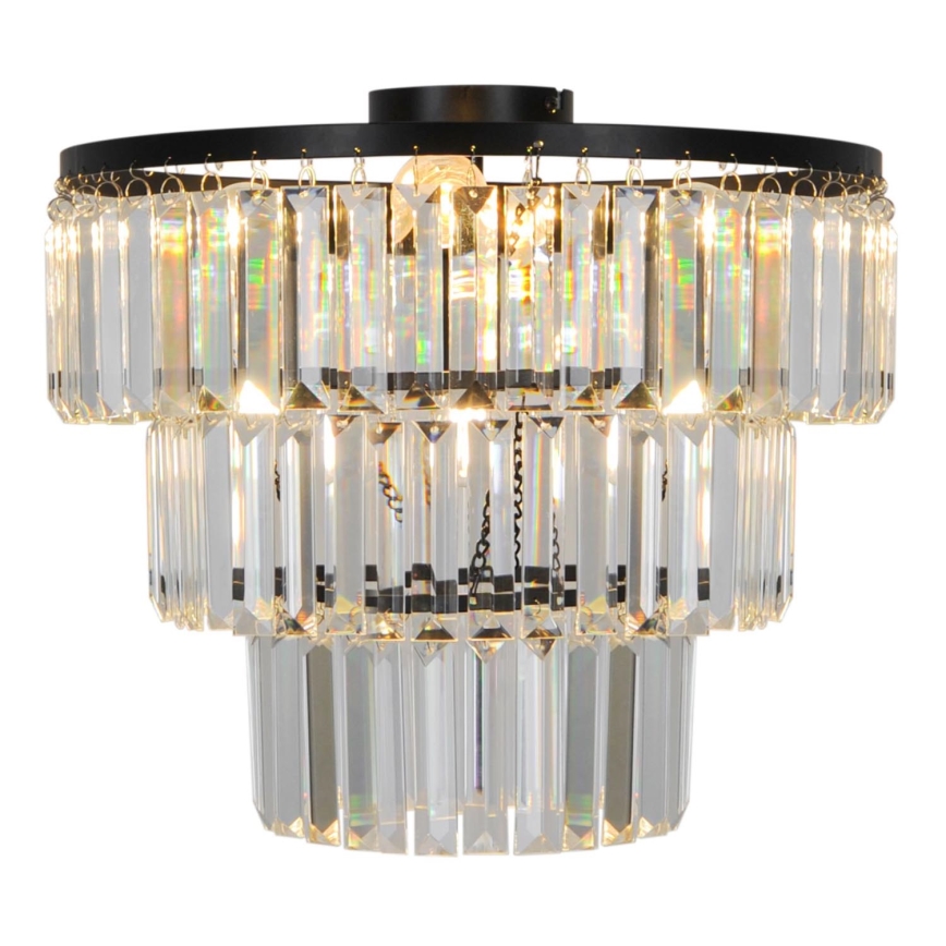 Zuma Line P17127-4-BK - Surface-mounted chandelier TIFANNY 4xE14/40W/230V black