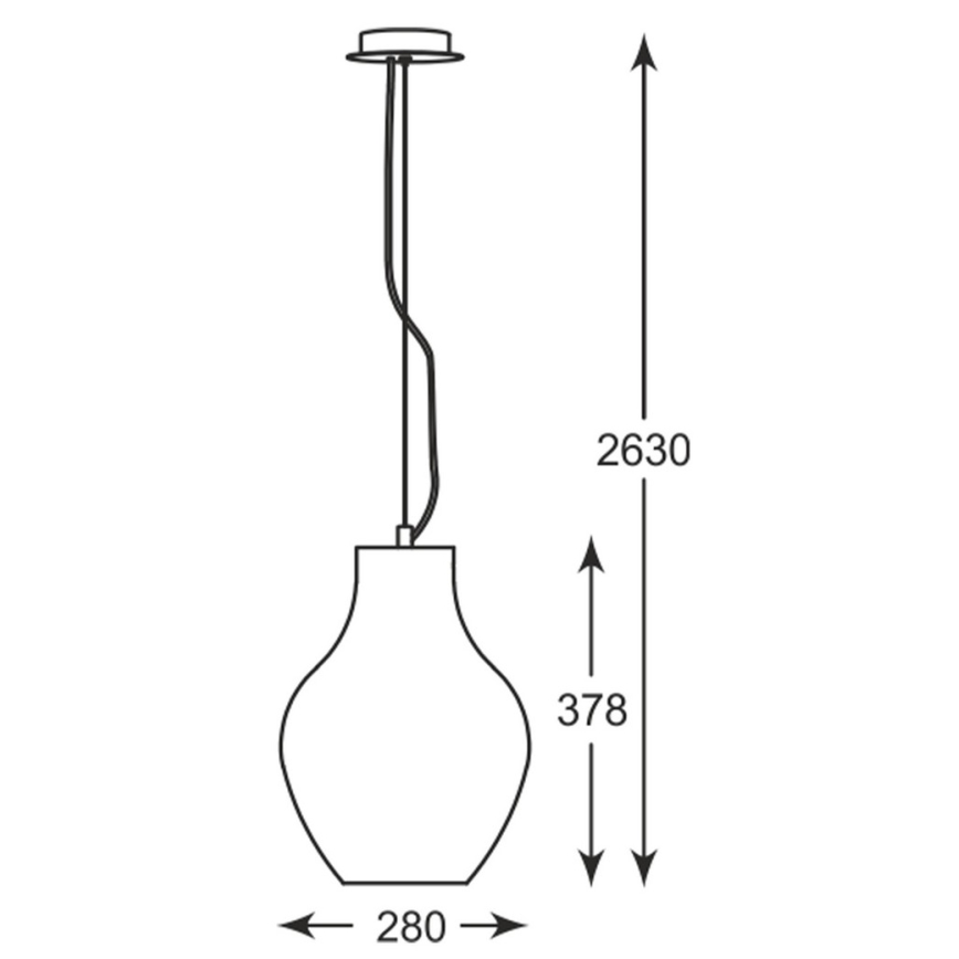 Zuma Line - Chandelier on a string 1xE27/60W/230V