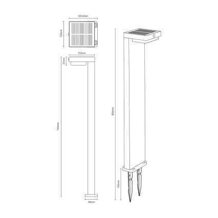 Zuma Line - LED Solar lamp with a motion and dusk sensor LED/4,5W/2000 mAh IP44 black