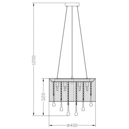 Zuma Line - Chandelier on a string 8xG9/40W/230V black
