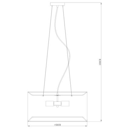 Zuma Line - Chandelier on a string 4xE27/60W/230V black