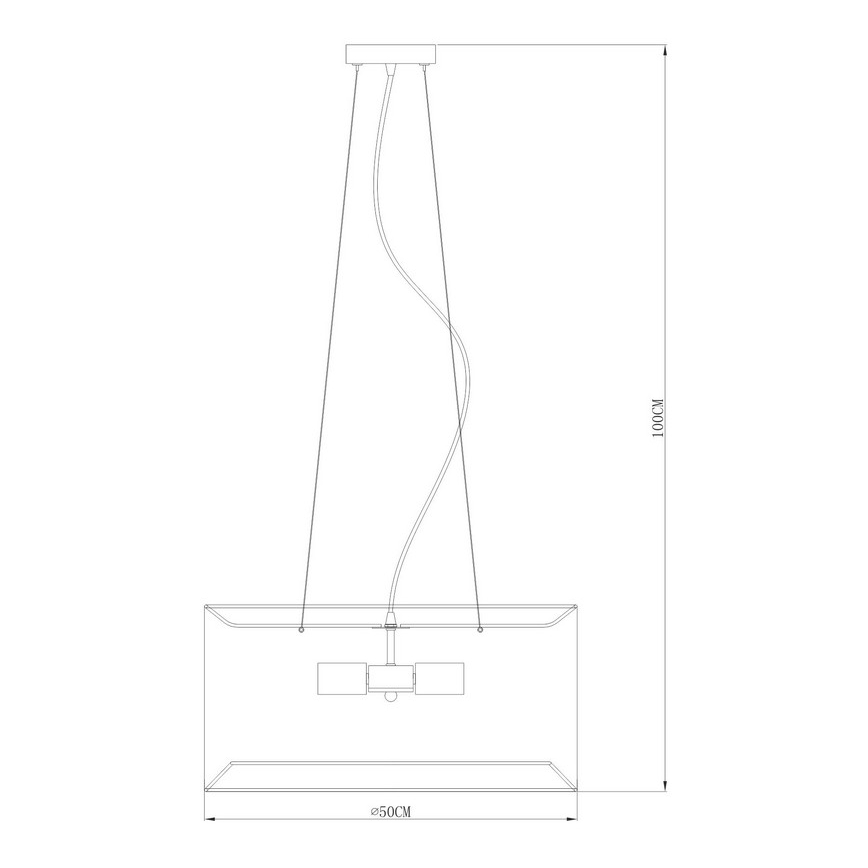 Zuma Line - Chandelier on a string 4xE27/60W/230V black