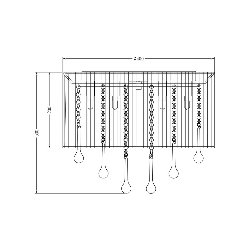 Zuma Line - Ceiling light 8xG9/40W/230V black
