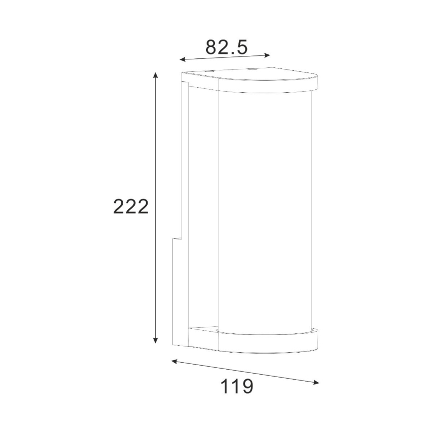 Zuma Line - Outdoor wall light 1xE27/60W/230V IP44 black