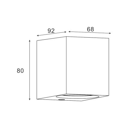 Zuma Line - Outdoor wall light 1xGU10/35W/230V IP44 black