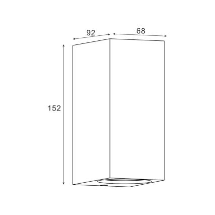 Zuma Line - Outdoor wall light 2xGU10/35W/230V IP44 black