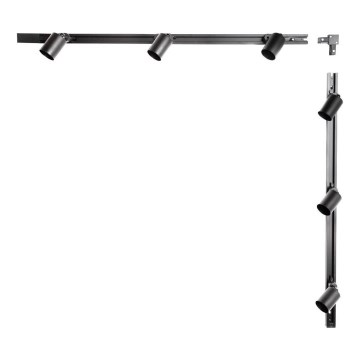 Zuma Line - Spotlight for rail system 6xGU10/10W/230V black + rail accessories
