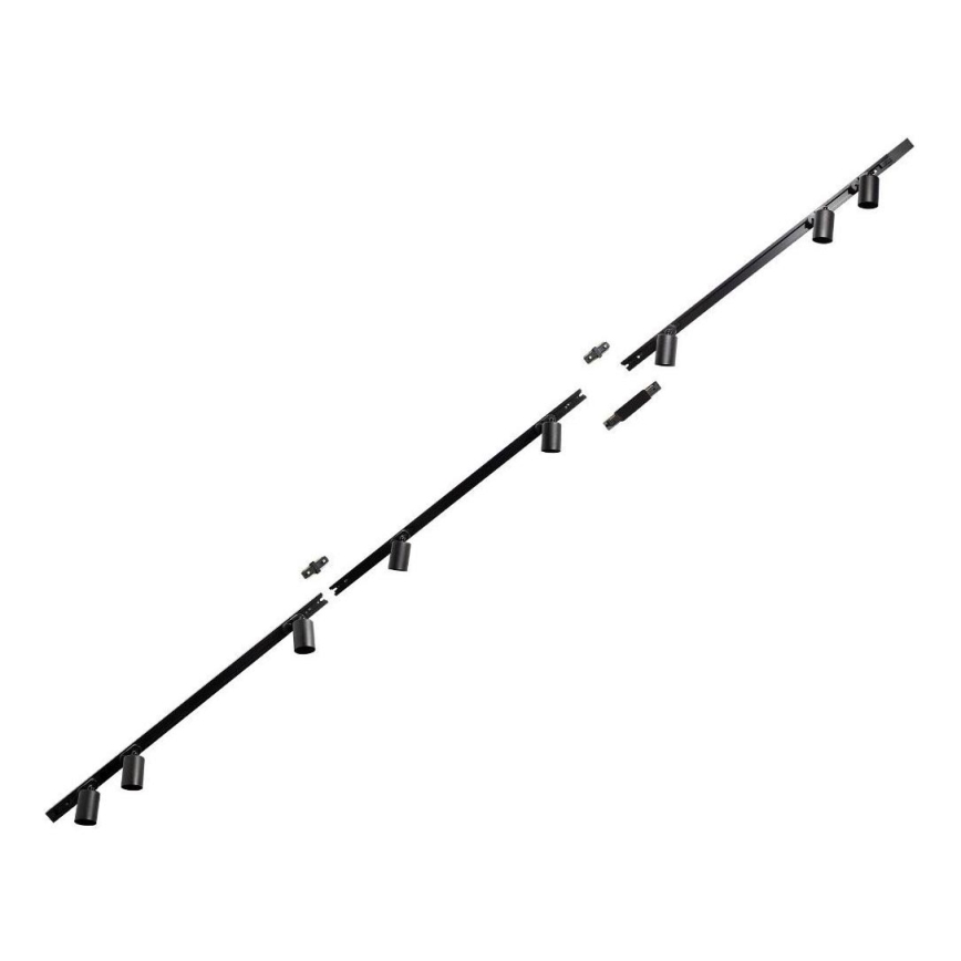 Zuma Line - Spotlight for rail system 8xGU10/10W/230V black + rail accessories