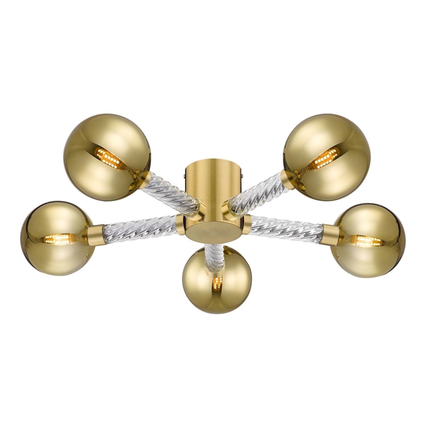 Zuma Line - Surface-mounted chandelier 5xG9/6W/230V brass