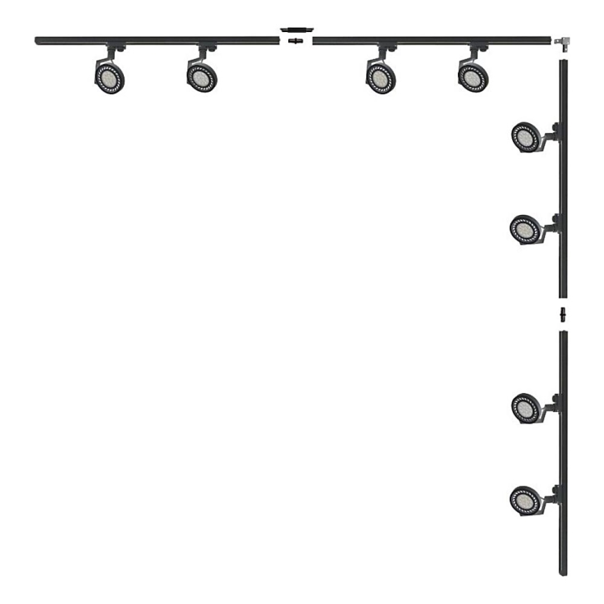 Zuma Line - Track-mounted spotlight 8xGU10/15W/230V, black