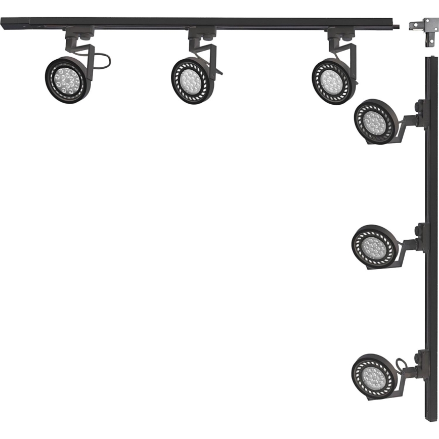 Zuma Line - Track Spotlight System 6xGU10/15W/230V Black
