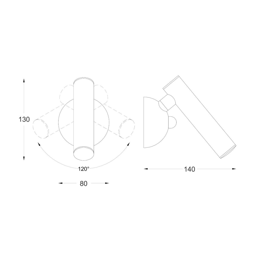 Zuma Line - LED Wall spotlight LED/5W/230V gold