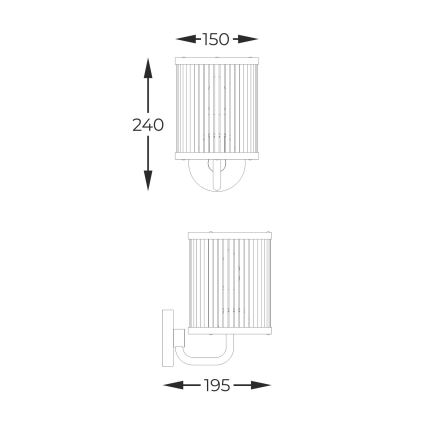 Zuma Line - Wall lamp 1xE14/60W/230V black