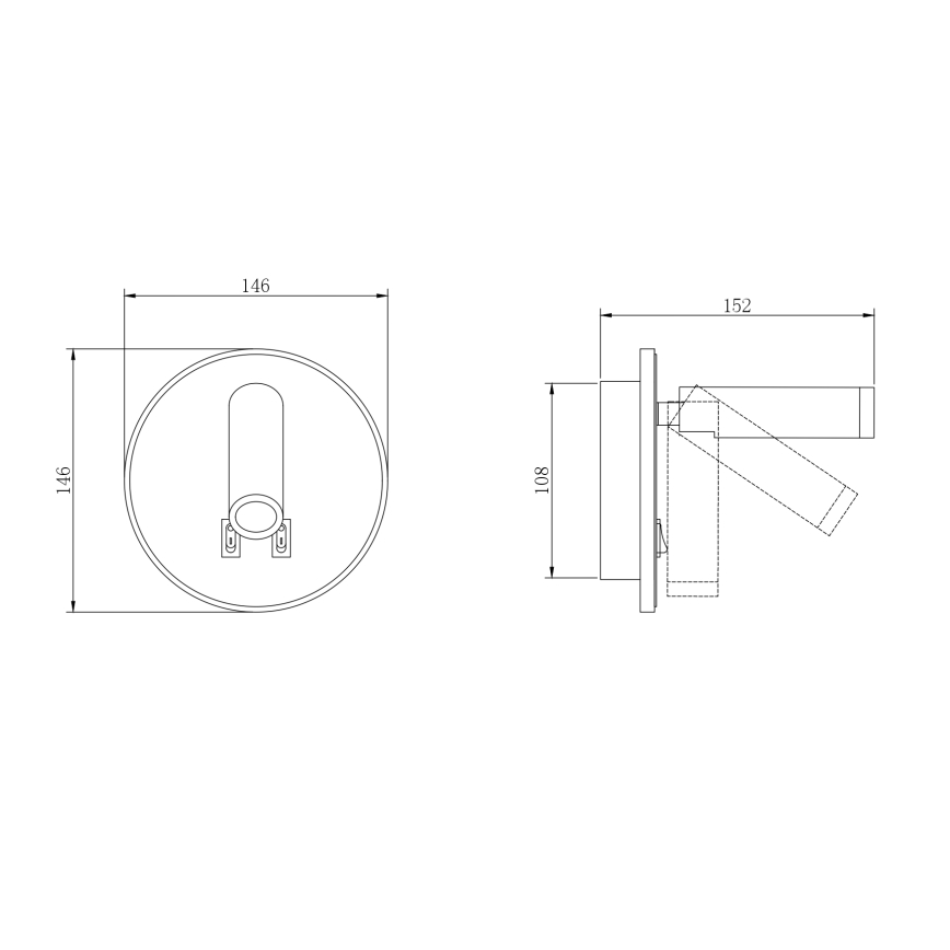 Zuma Line - Wall-mounted LED spotlight LED/5.5W/230V 4000K + LED/2.5W 3000K black