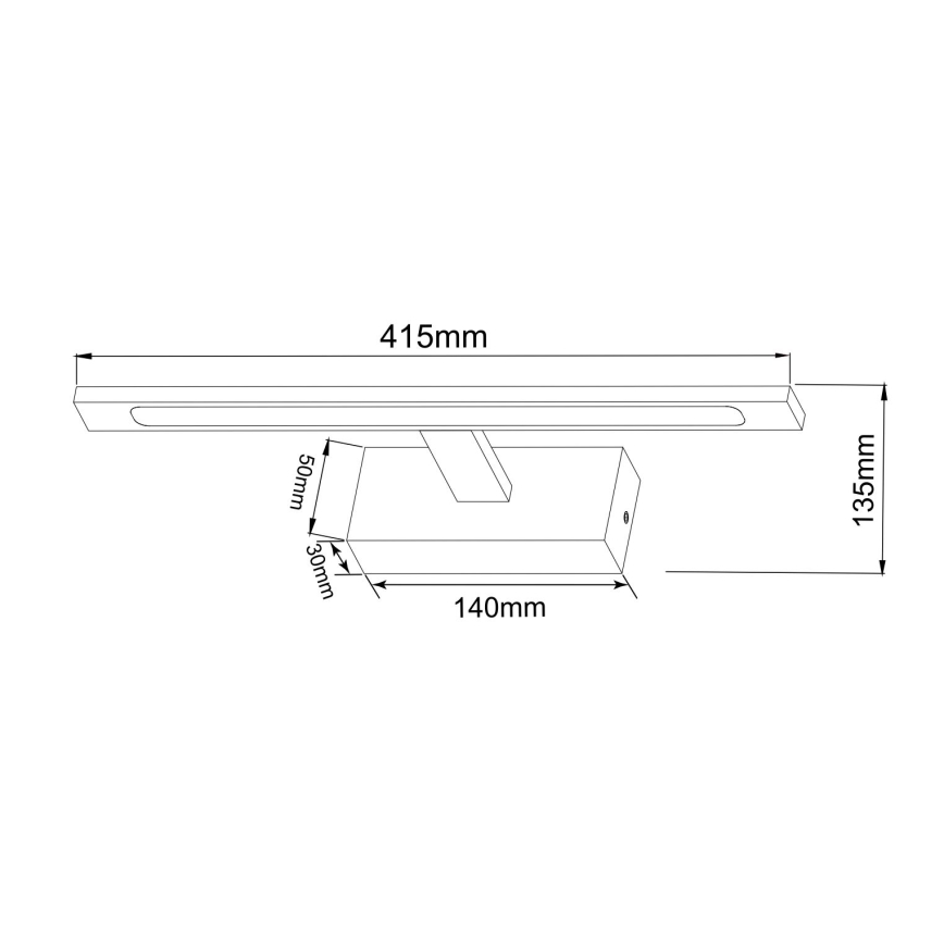 Zuma Line - LED Bathroom mirror lighting LED/12W/230V 41 cm IP44 black