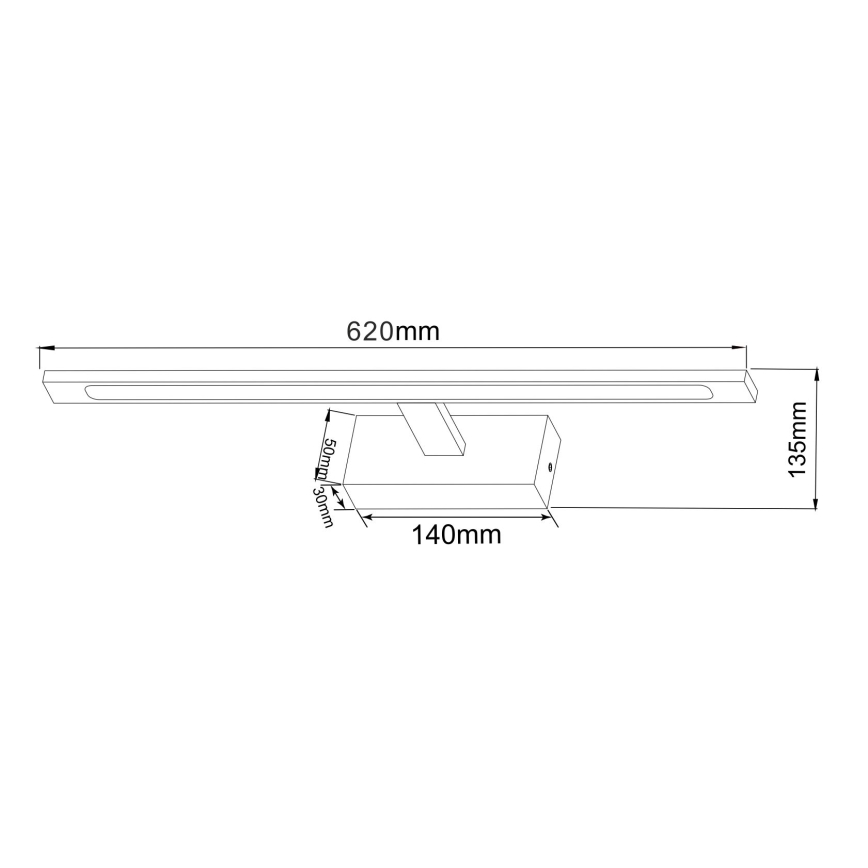 Zuma Line - LED Bathroom mirror lighting LED/20W/230V 62 cm IP44 shiny chrome