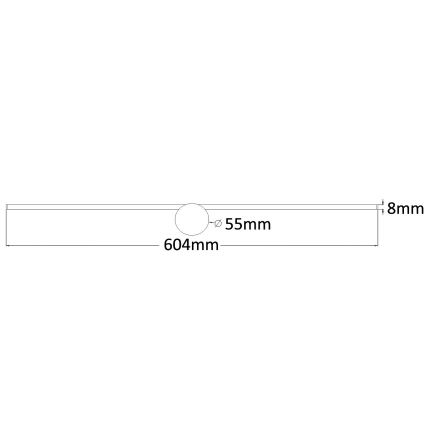 Zuma Line - LED Bathroom mirror lighting LED/8W/230V 60 cm IP44 black