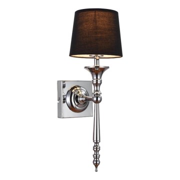 Zuma Line - Wall lamp 1xE27/60W/230V black/shiny chrome