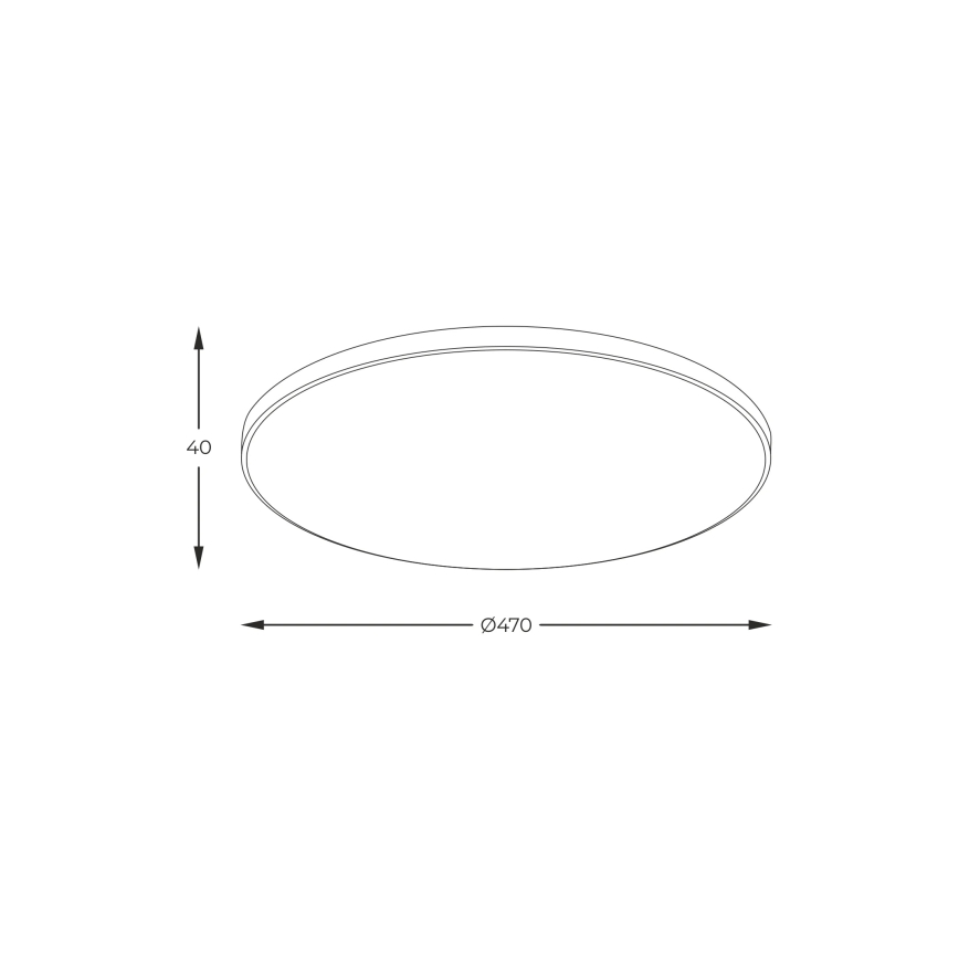 Zuma Line - LED Ceiling Light VERI LED/44W/230V Ø47 cm Black