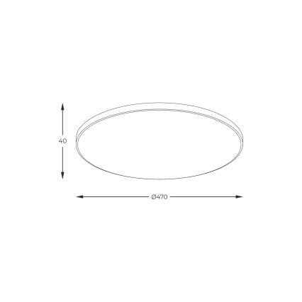 Zuma Line - LED Ceiling Light LED/44W/230V dia. 47 cm gold