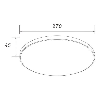 Zuma Line - LED Ceiling Light LED/32W/230V Ø 37 cm Black