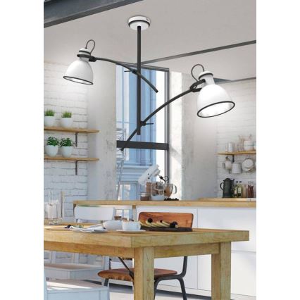 ZUMBA Pendant Light 2xE27/60W/230V White/Black