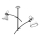 ZUMBA Rod Pendant Light 2xE27/60W/230V White/Black