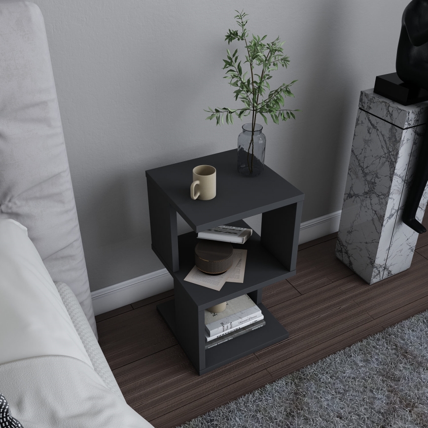 ZUNA Anthracite Bedside Table