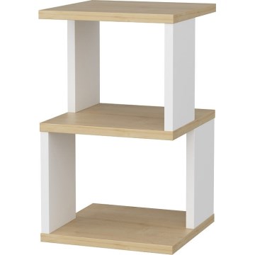 ZUNA bedside table oak/white