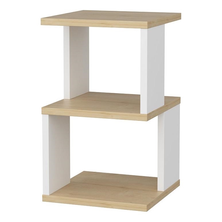 ZUNA bedside table oak/white