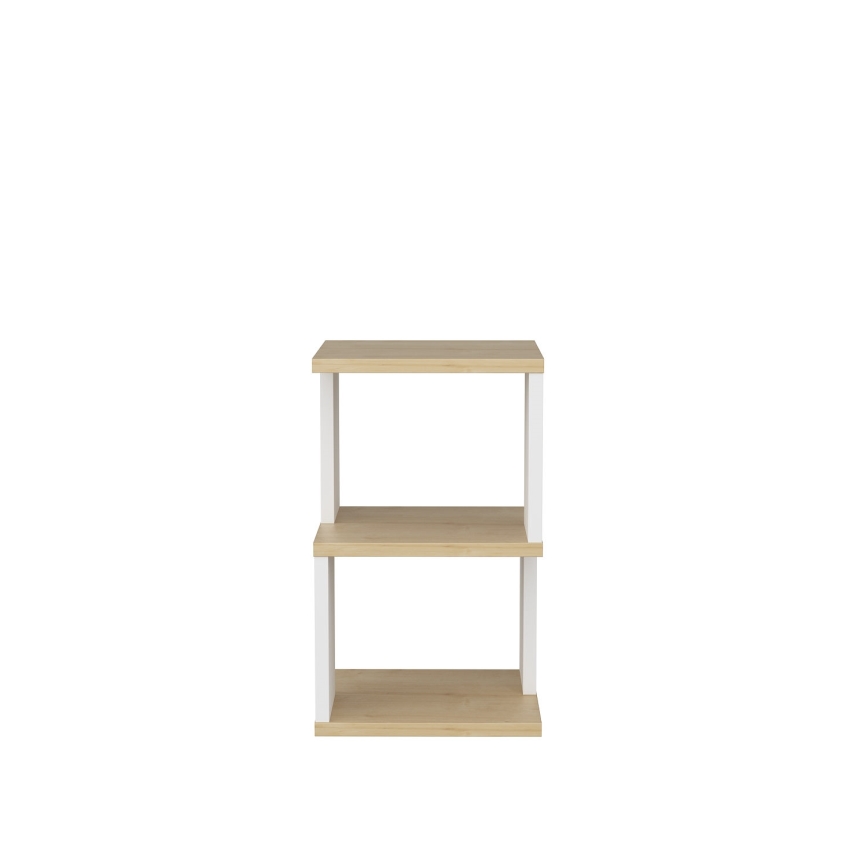 ZUNA bedside table oak/white
